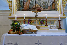 Familiengottesdienst zum Erntedankfest in der Weingartenkapelle (Foto: Karl-Franz Thiede)